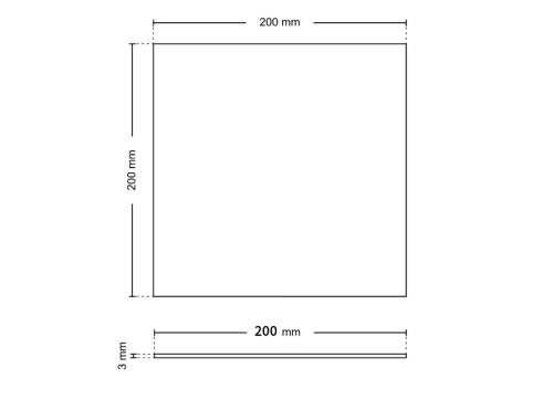 Podkładka gumowa pod SBR 200x200x3